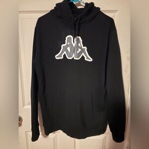 Kappa Black Hoodie with Iconic Logo